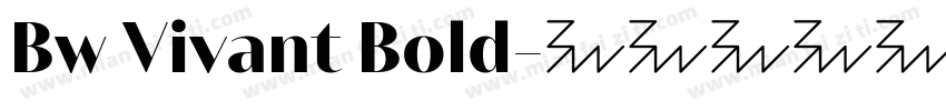Bw Vivant Bold字体转换